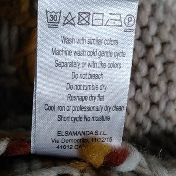 Elsamanda Wool Alpaca Blend Chunky Turtleneck Italy Small - Picture 6 of 6
